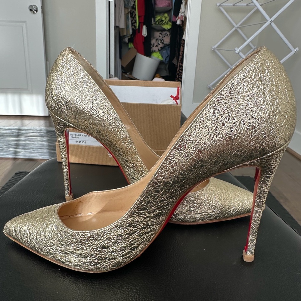 Christian Louboutin pigalle follies specchio vintage gold